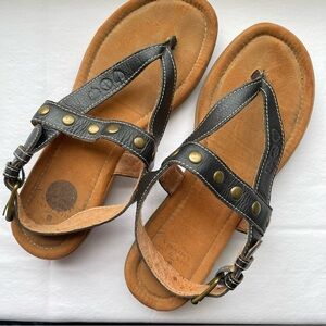 Lucky Brand -Leather sandals w brass stud details. EUC - 7.5